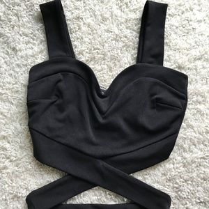 Brand New Boohoo Black Cutout Bralette